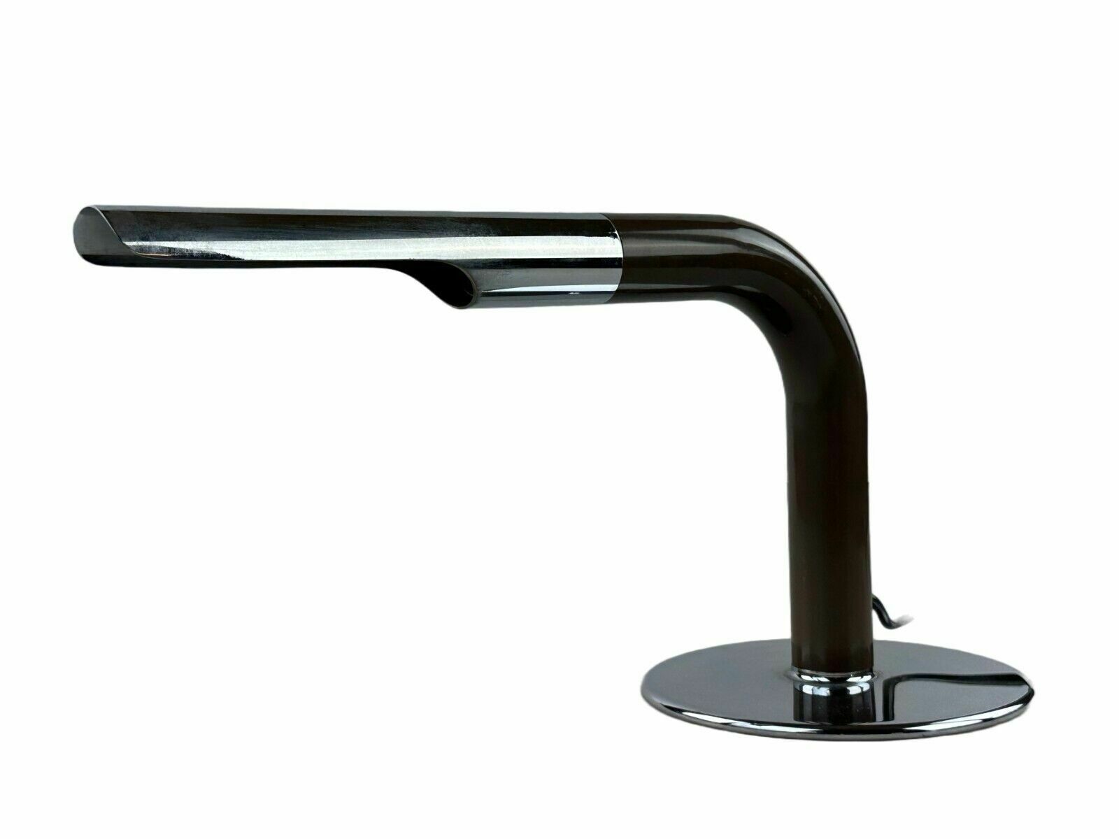 60s 70s Table Lamp Ingo Maurer Gulp Tube Lamp Chrome Metal Space Age