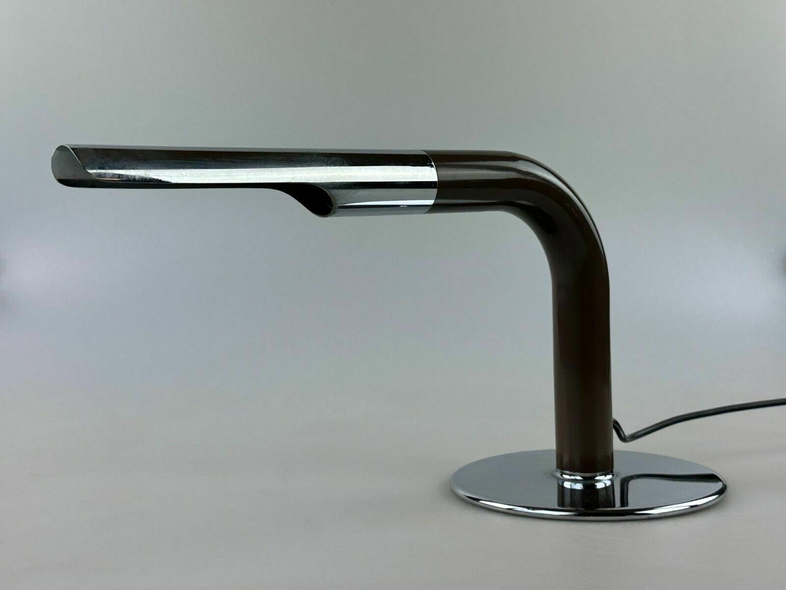 60s 70s Table Lamp Ingo Maurer Gulp Tube Lamp Chrome Metal Space Age photo furniture