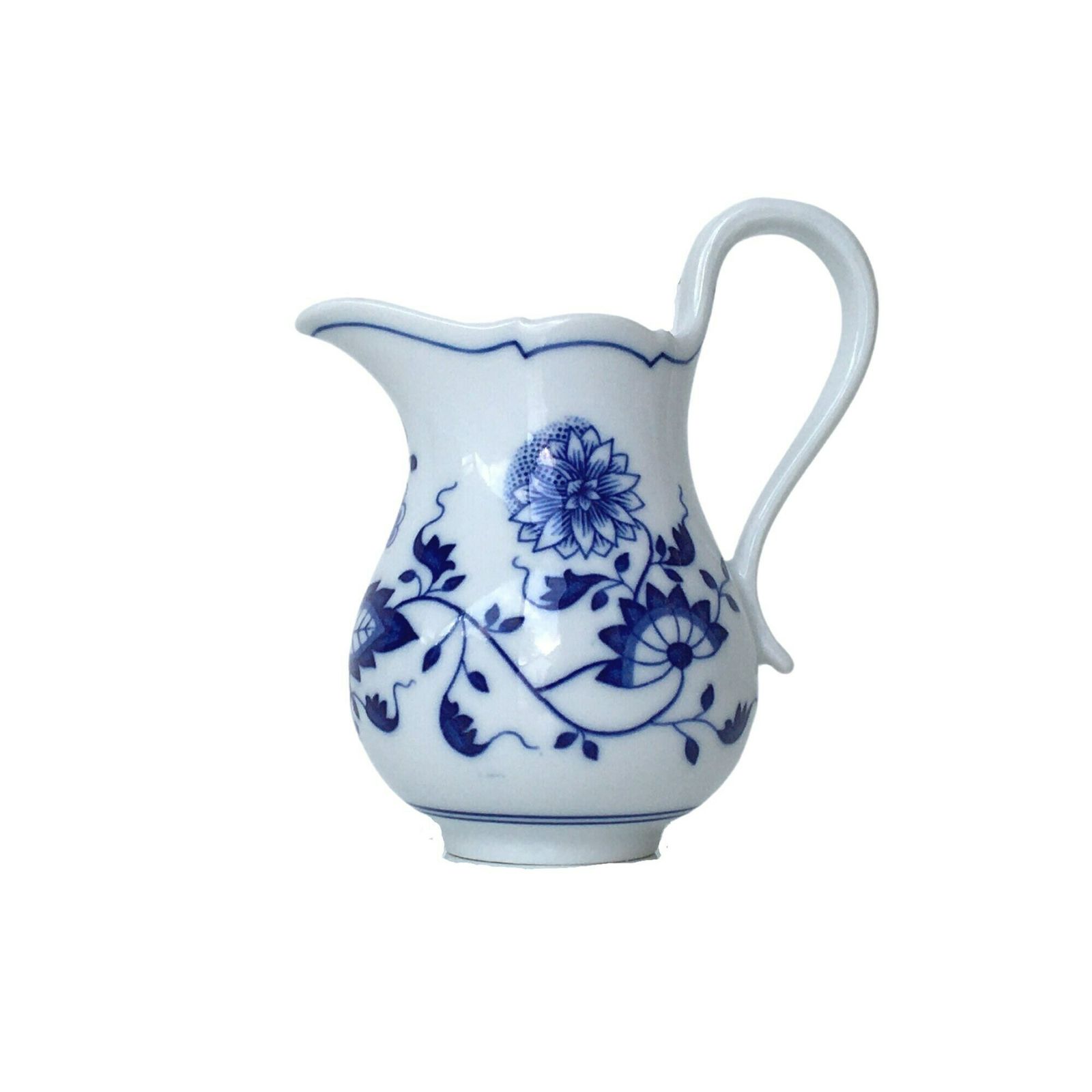 Porseleinen Room  En Suikerset | 3 Delig | Blauw Uienpatroon | Hutschenreuther (Rosenthal) photo for sale