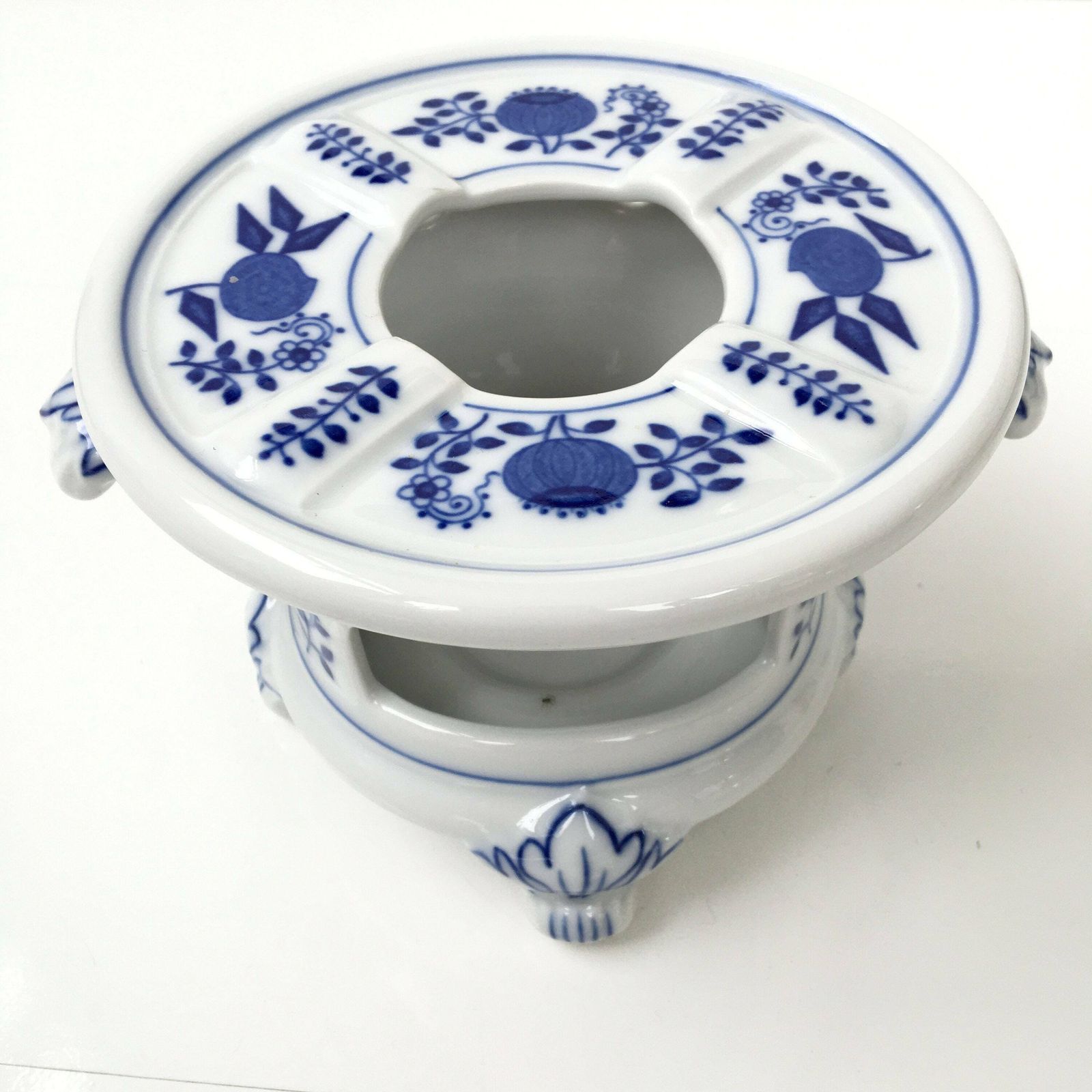 Porseleinen Theelichtje | Blauw Uien Theeverwarmer | 1 Stuk | Van Hutschenreuther (Rosenthal) photo 119.0