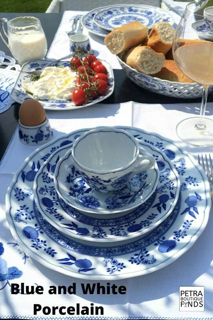 Porseleinen Taartschaal | Cakeserver | Blauw Uien | 32,9 Cm | Hutschenreuther (Rosenthal) | Jaren 1970 photo 71.0