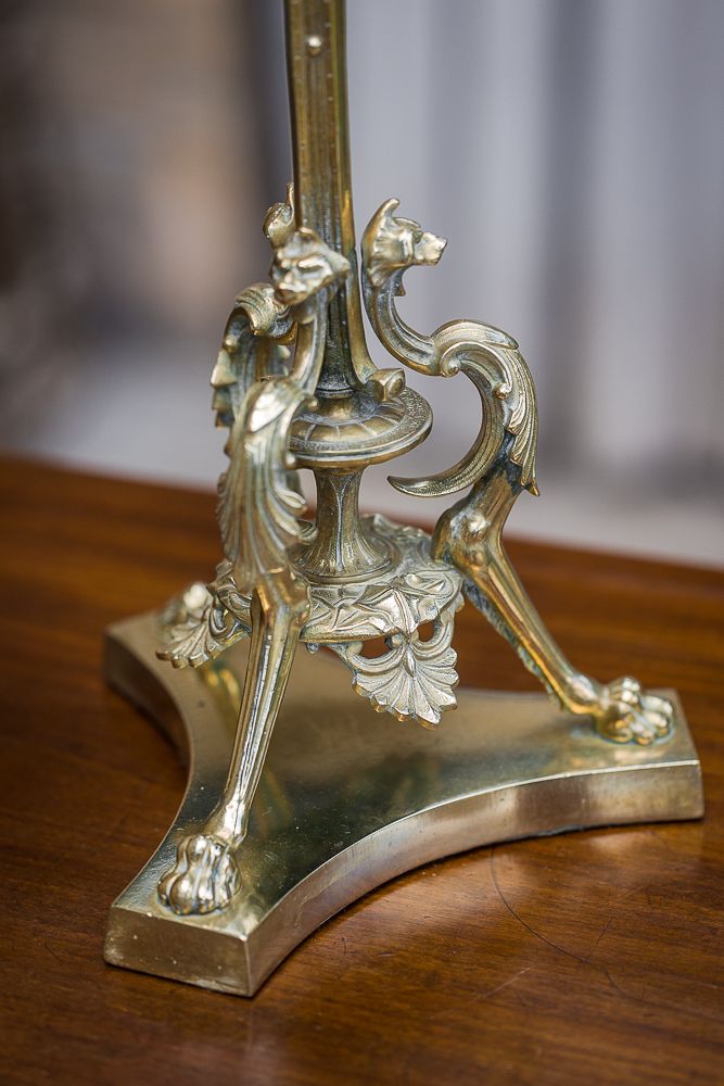 A Pair Of Regency Gilt Metal Five Branch Candelabra photo 864.0
