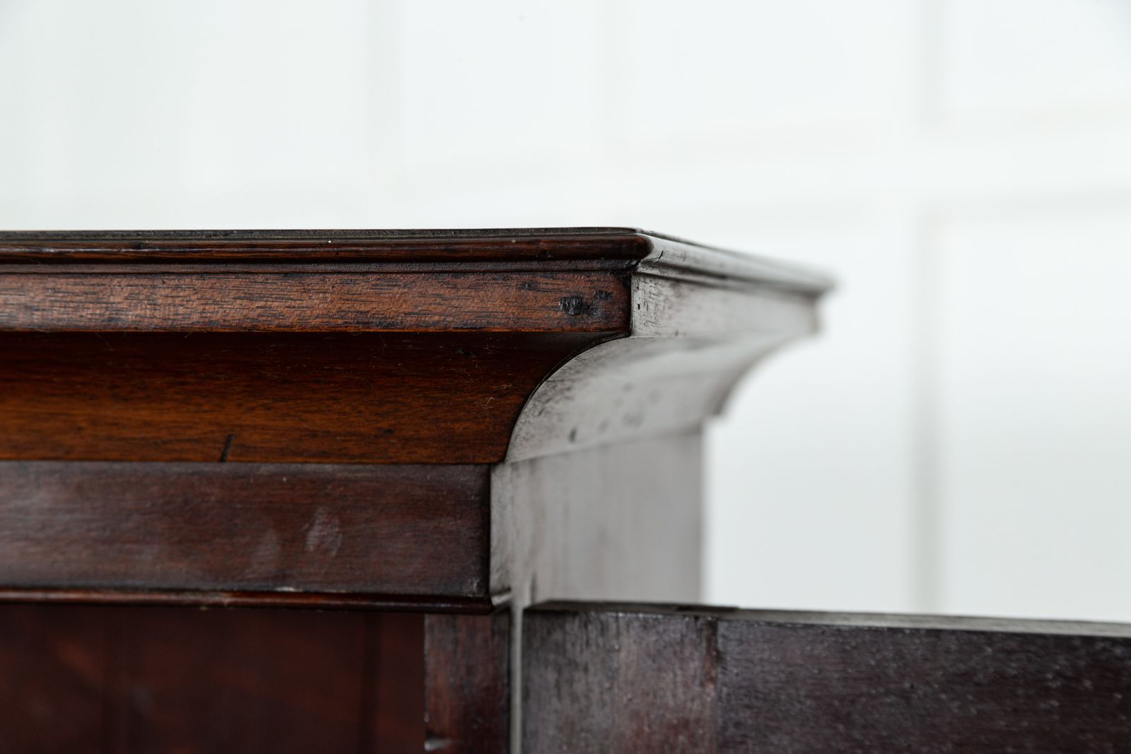 Furniture English Mahogany Arched Glazed Dresser Cabinet photo