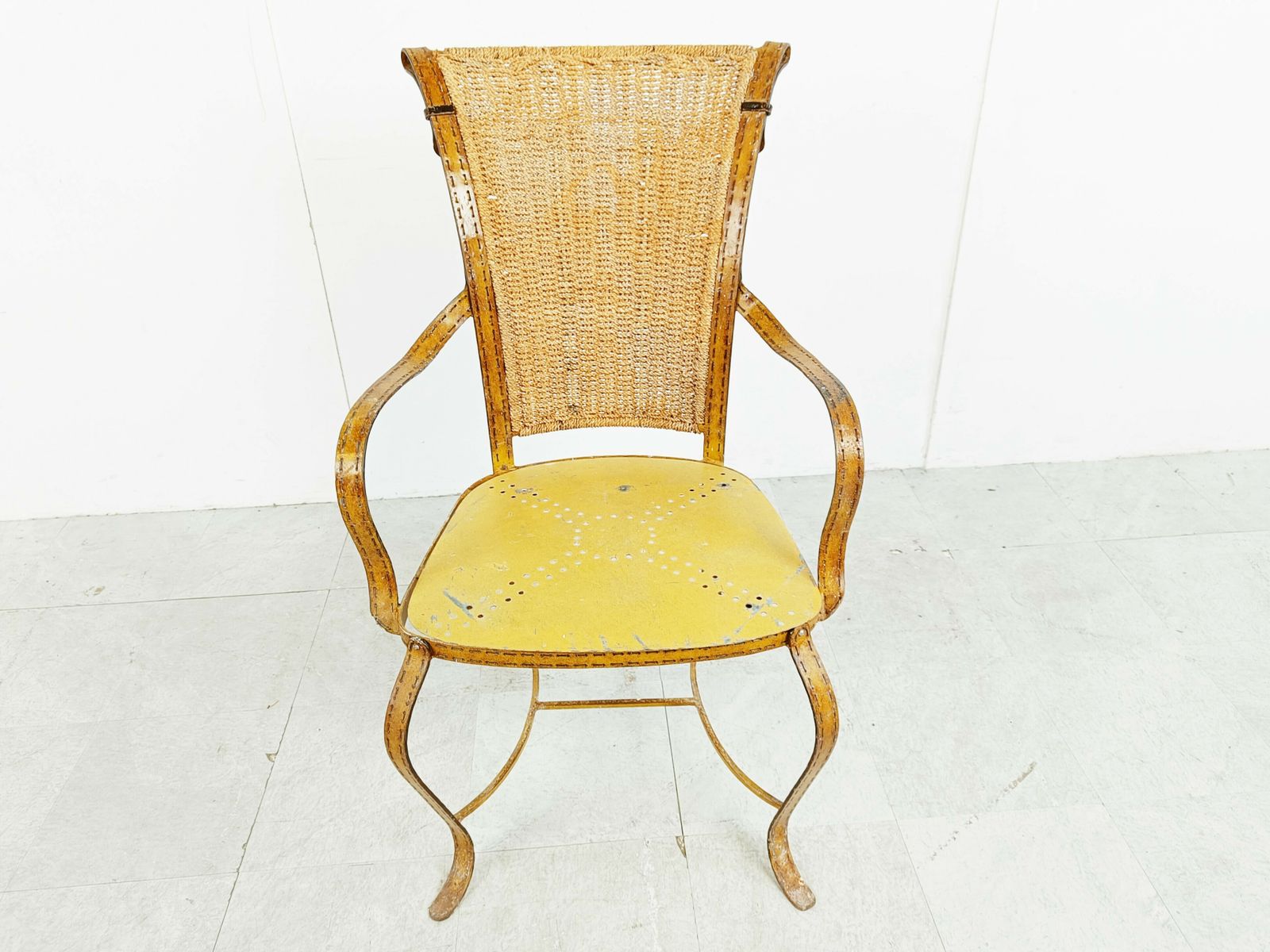 Vintage Faux Leather Italian Armchair, 1960s photo for sale