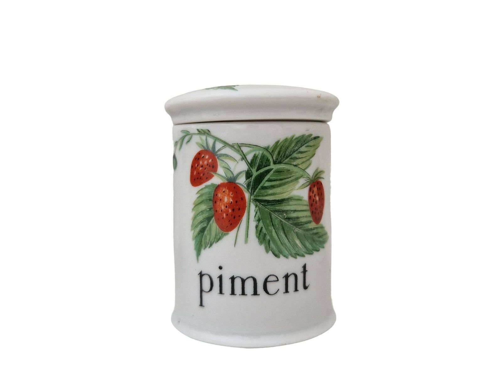 Paris Porcelain Kitchen Canister Set With Wild Berries, Small French Ceramic Storage Jars photo 64.0