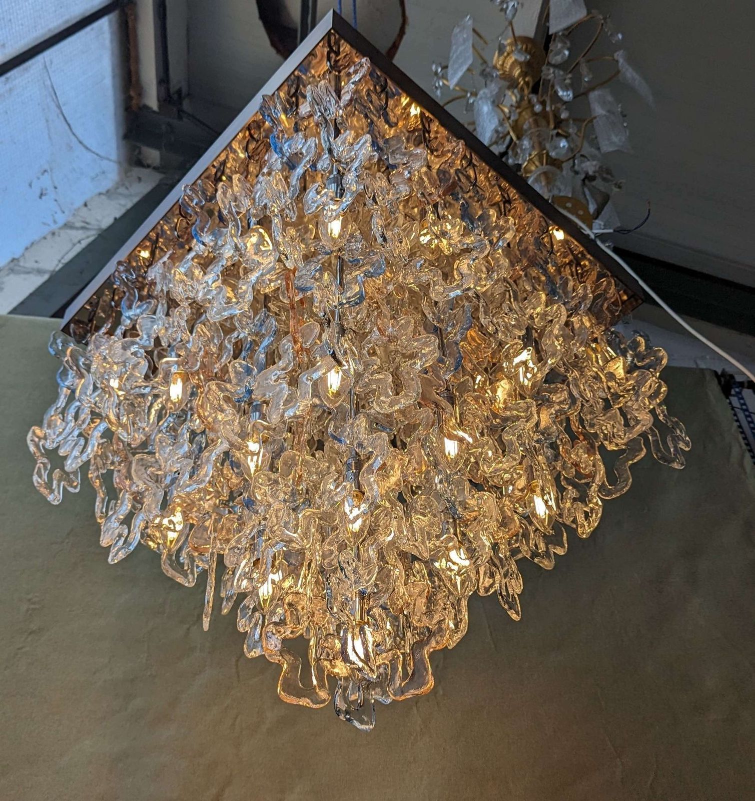 Giogali Glass Chandelier, 1960s photo buy