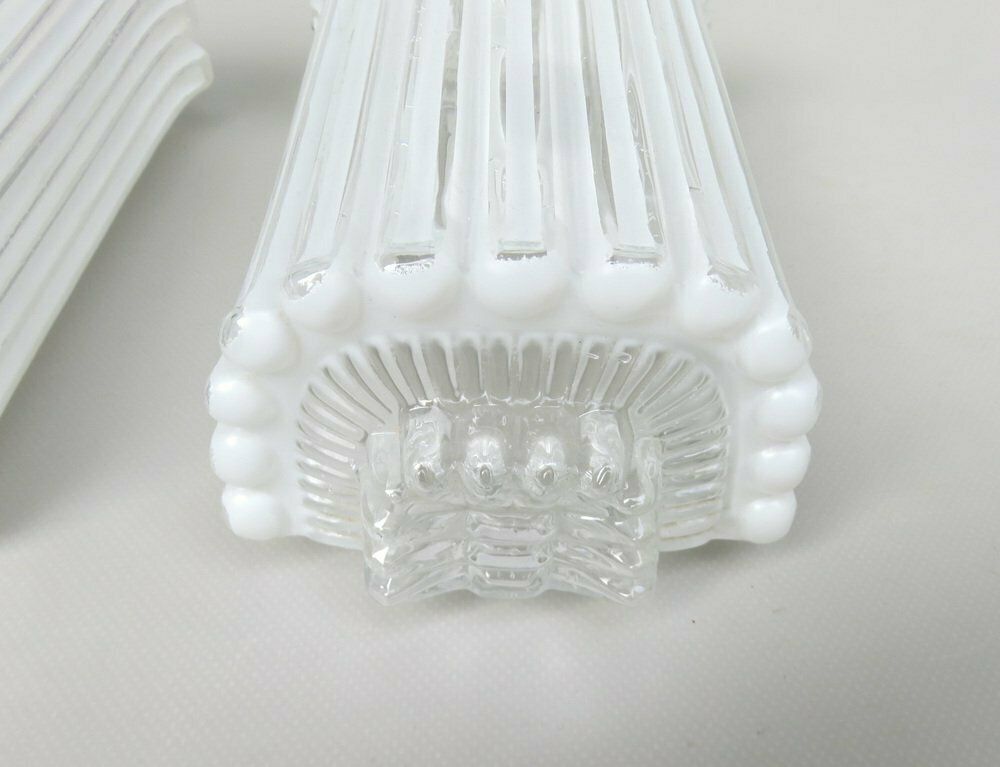 photo vintage Wall Lights In Glass, Porcelain & Chrome Plate From Limburg, Keuco, 1970s, Set Of 2