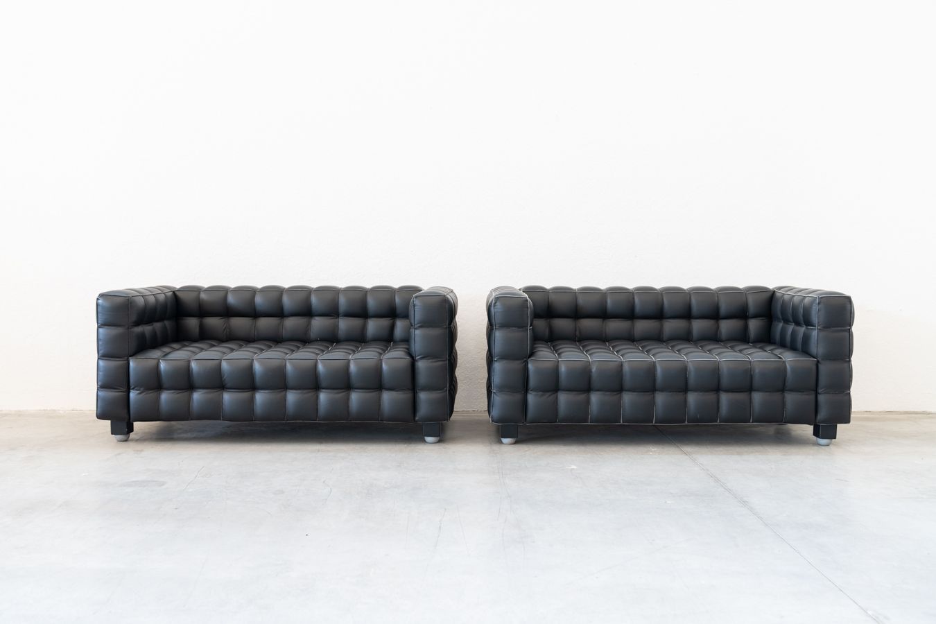 Kubus Sofas, Two Seater By Josef Hoffmann For Wittmann, 1980s, Set Of 4 photo buy