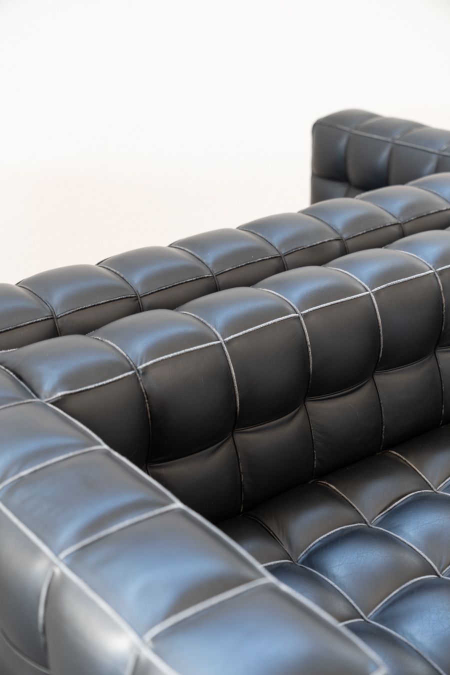 photo furniture Kubus Sofas, Two Seater By Josef Hoffmann For Wittmann, 1980s, Set Of 4