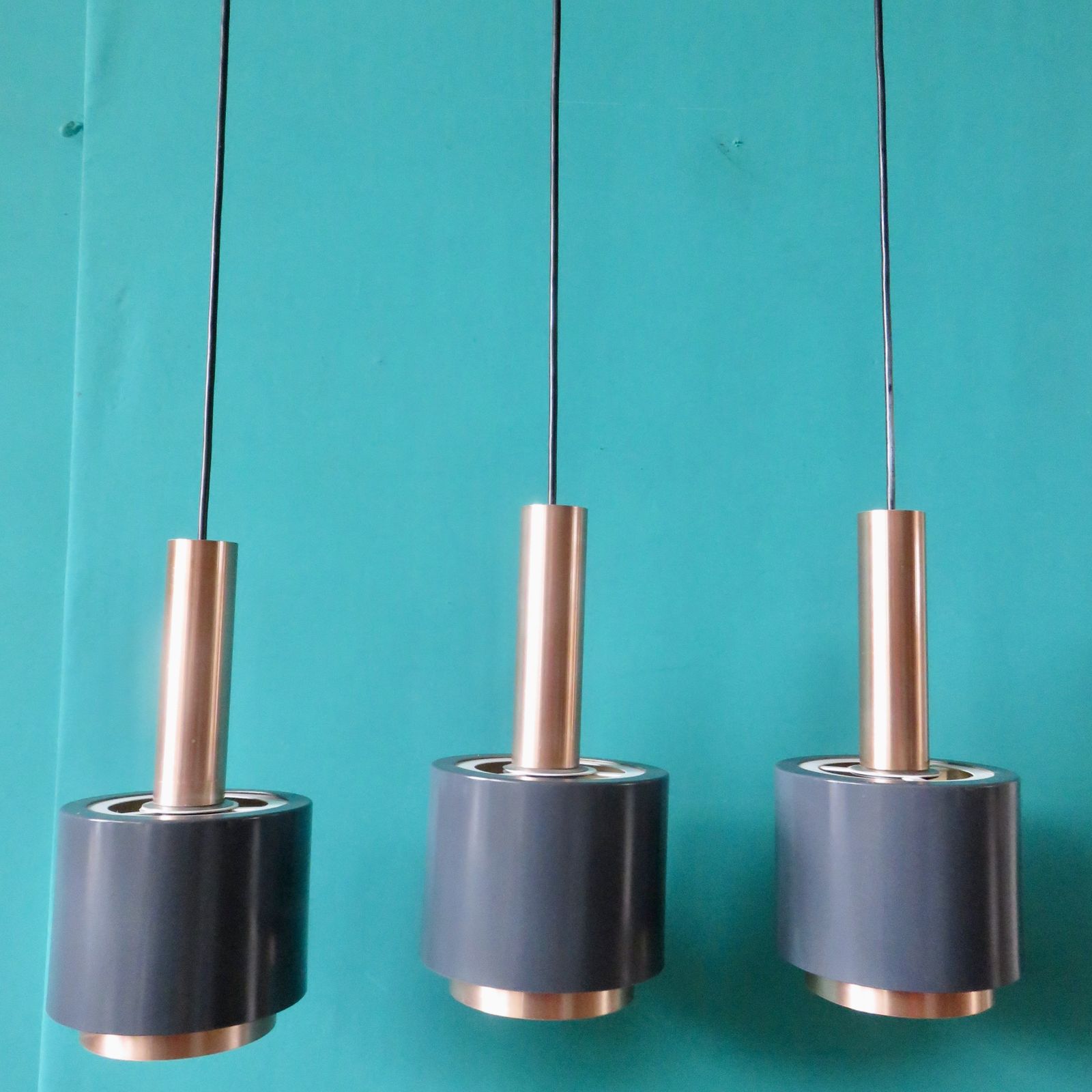 Vintage Pendant Lamp With 3 Lights "Doria" Austria 1960 photo furniture
