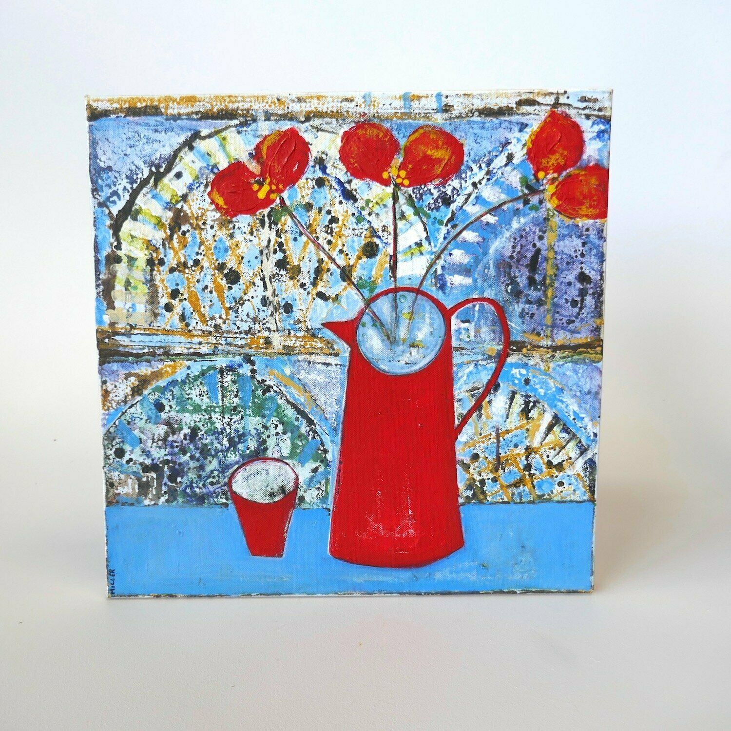 Red Jug And Poppies St Ives School Still Life photo buy