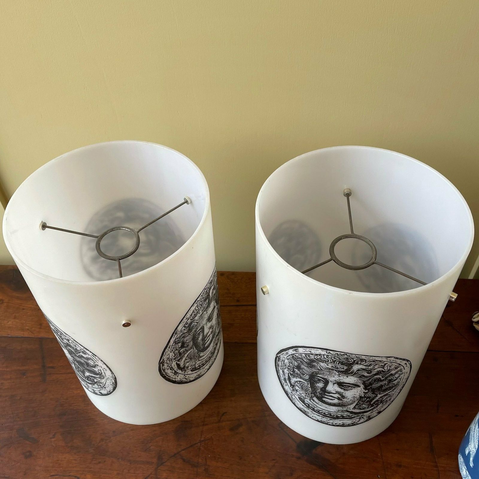 1960's Vintage Fornasetti Style Pendant Light Shades photo furniture
