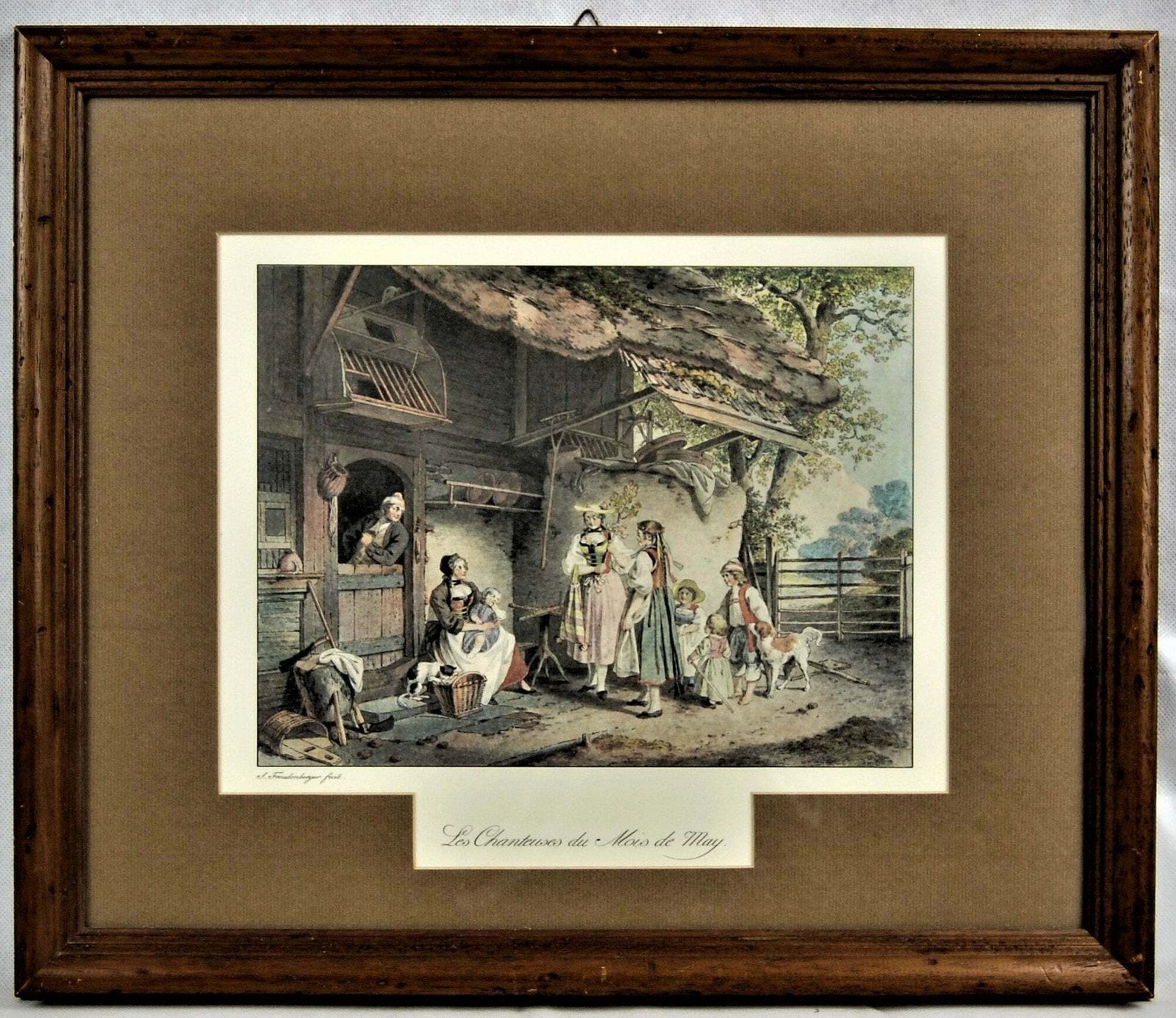 Sigmund Freudenberger (1745   1801)   The Singers Of The Month Of May. Vintage Print