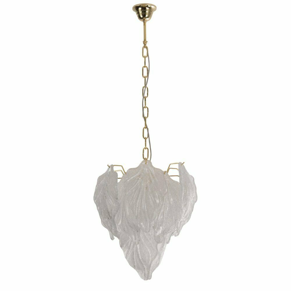 Suspension With Leaves In Murano Glass, Italy, 90s