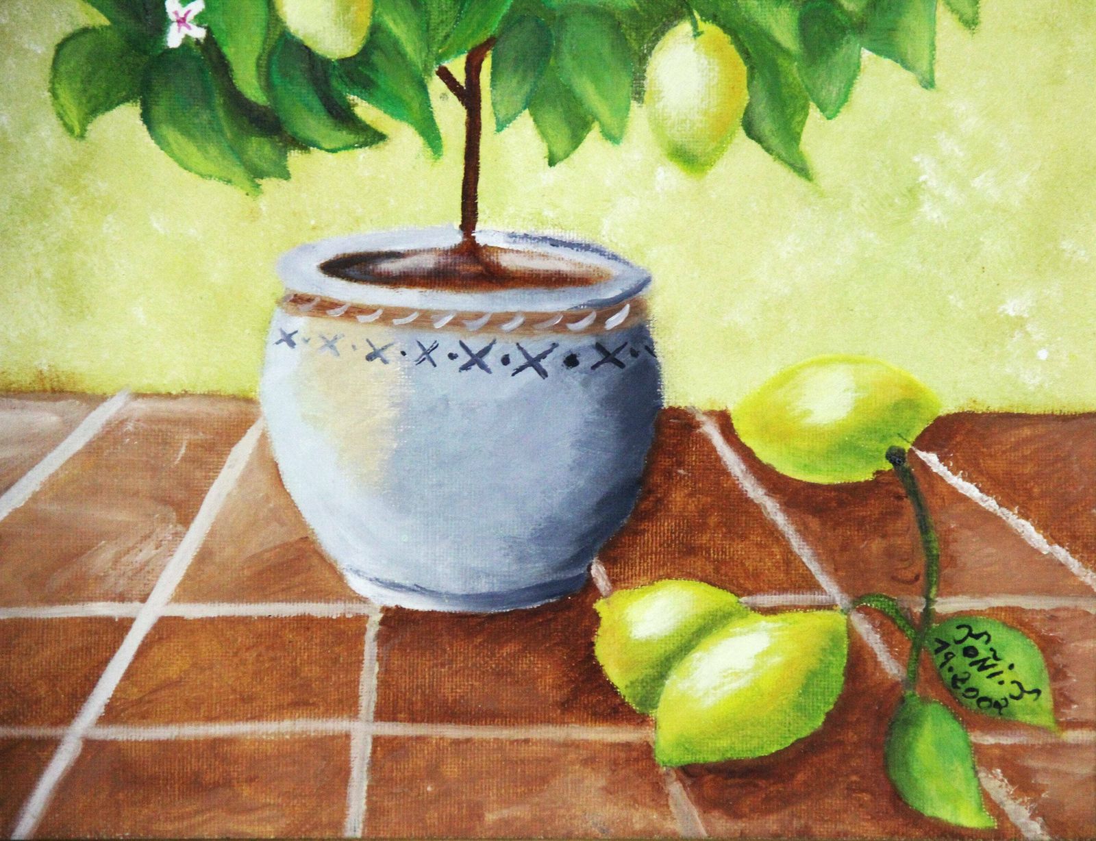 Still Life Lemon And Lemon Flowers By Toni photo Art