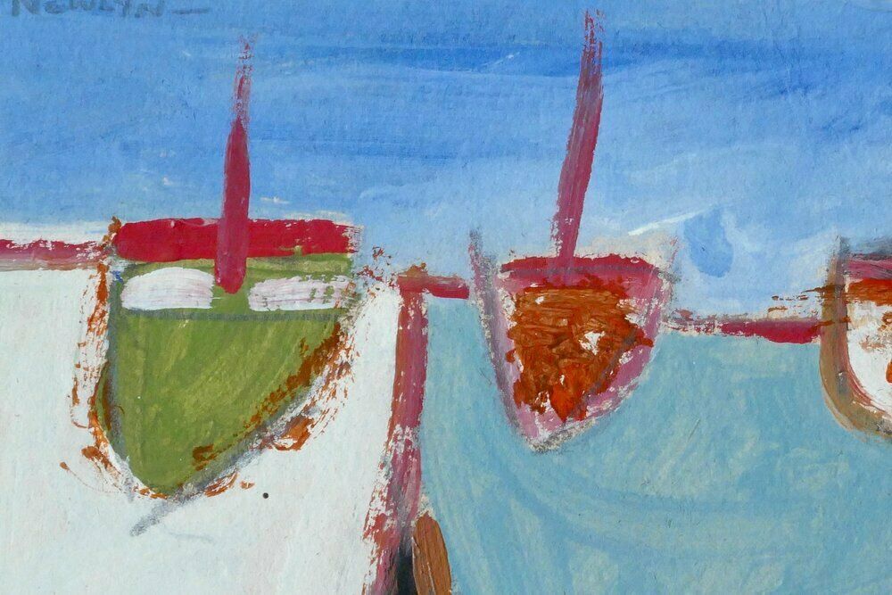 Newlyn School Painting "Hot Day Newlyn" photo furniture