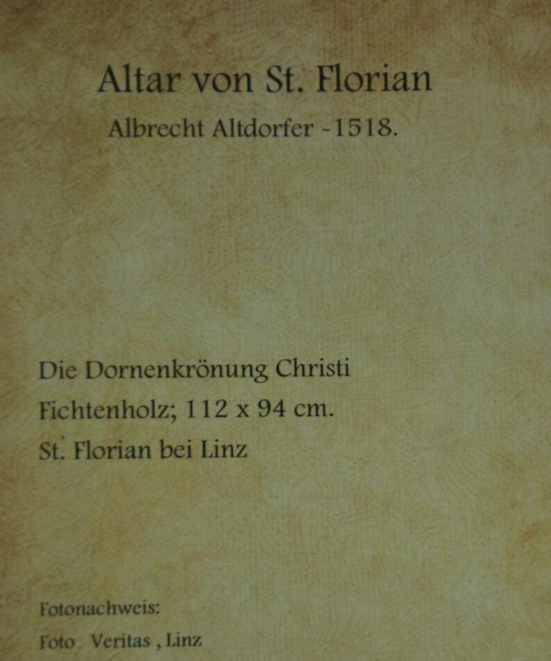photo for sale Passions/Sebastians Altar In St. Florian Christ Crowned With Thorns By Albrecht Altdorfer