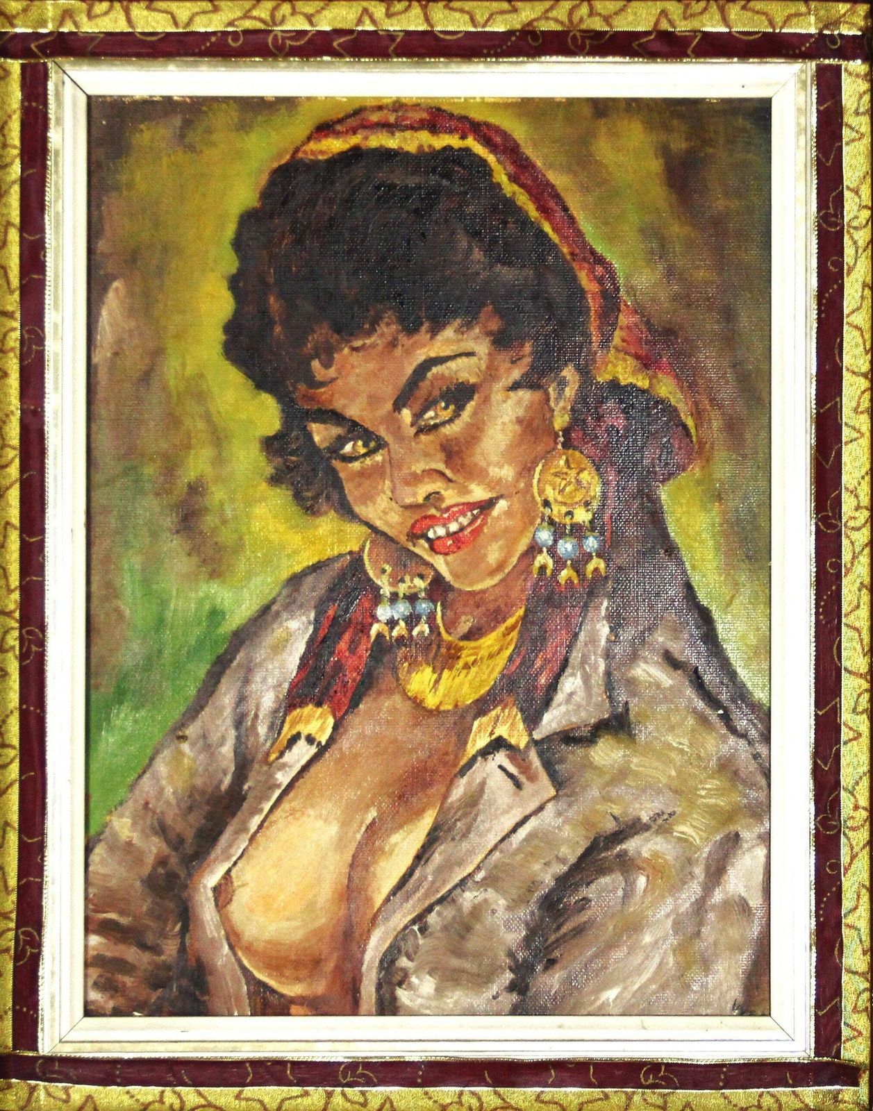 Spanish Woman Painting, 1970s, Vintage photo buy