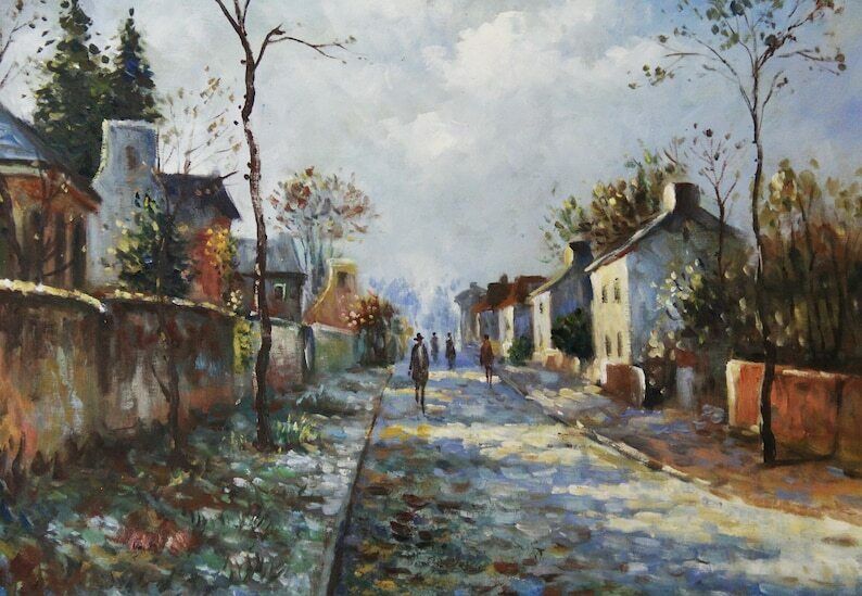 A Street In A Typical Spanish Village. photo vinterior