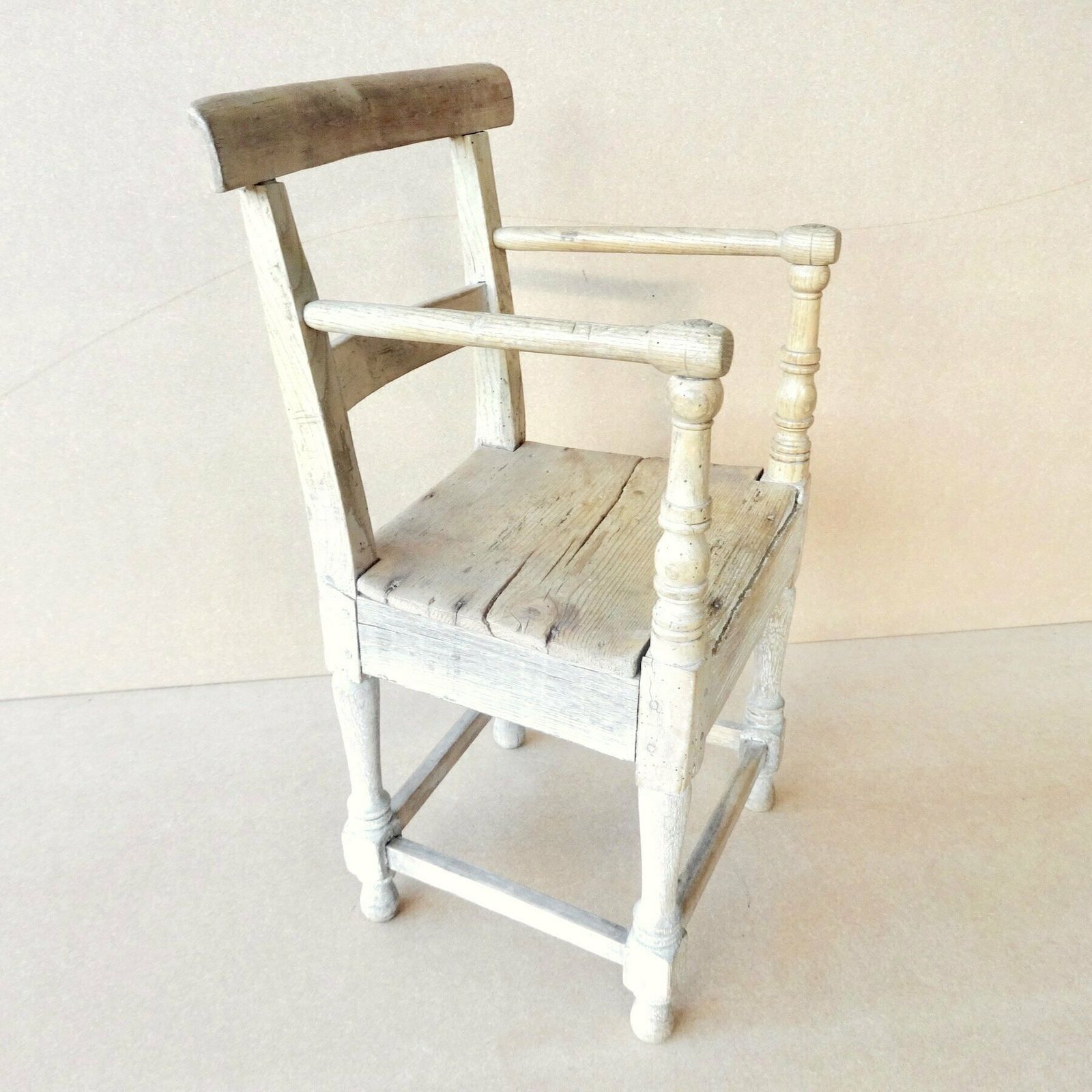 18th Century Ash And Oak Child's Chair photo vintage