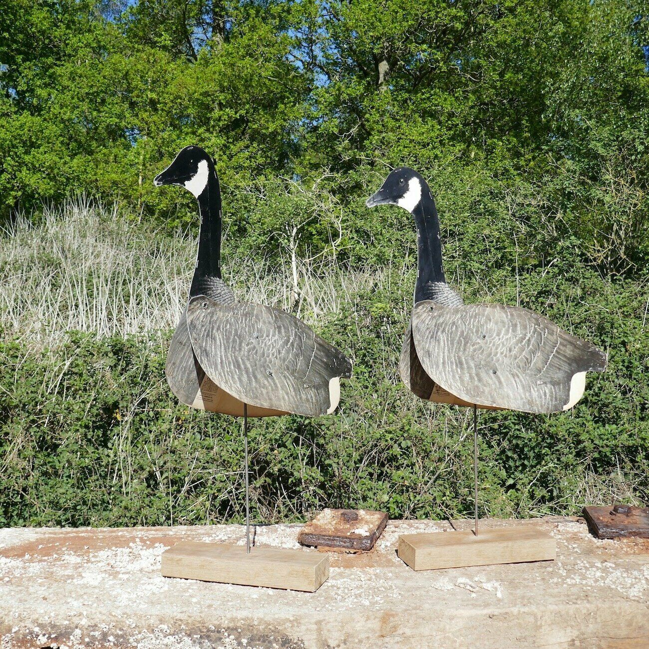 A Pair Of Folding Goose Decoys 1940’s photo furniture