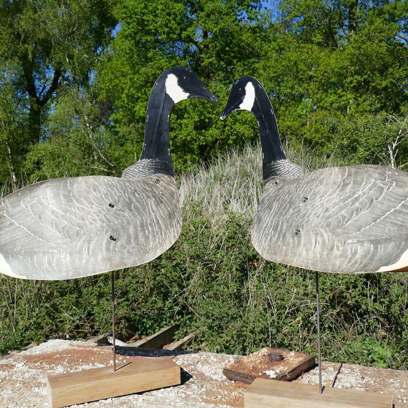 A Pair Of Folding Goose Decoys 1940’s photo 140.0