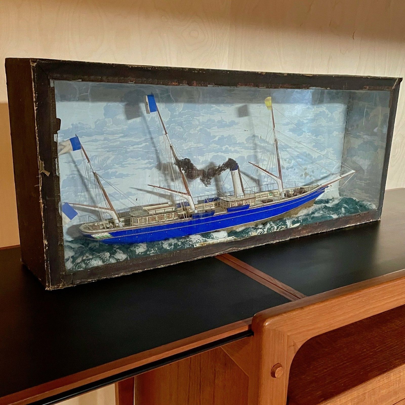 A Diorama Model Of An Imperial Yacht