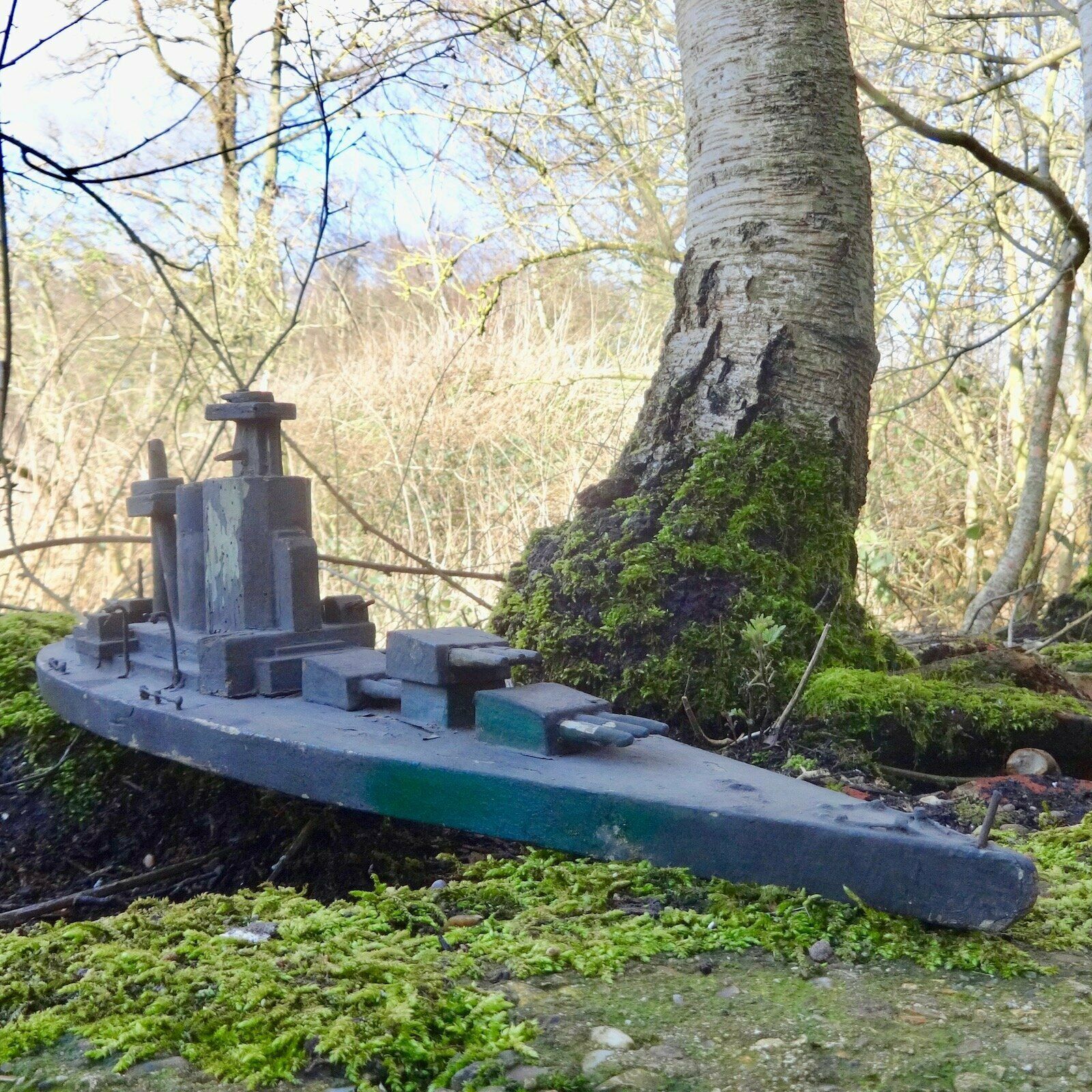 Folk Art Pow Scratch Built Battleship