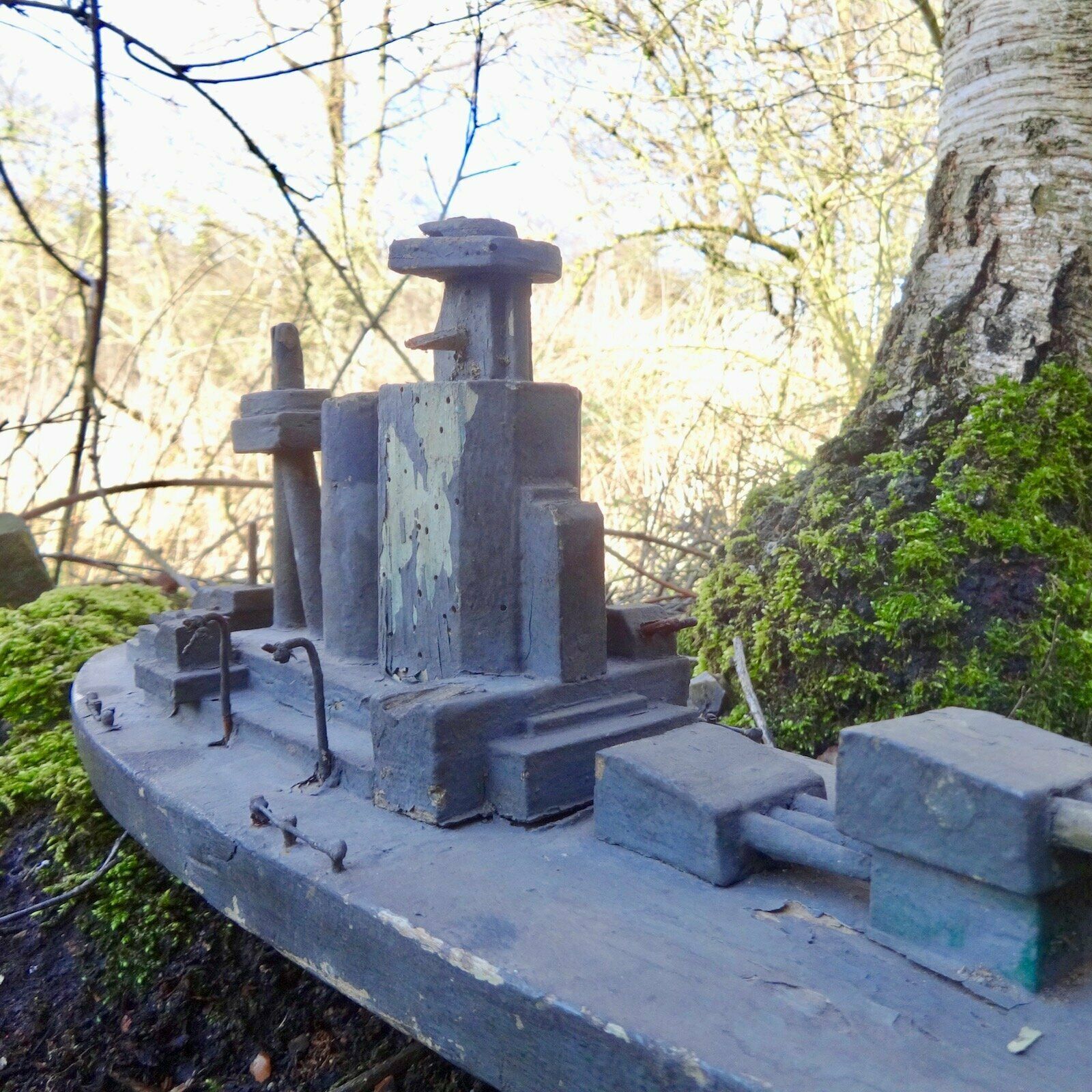 Folk Art Pow Scratch Built Battleship photo for sale