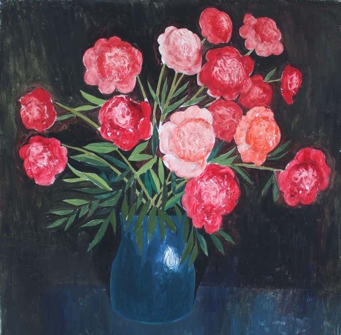 Laimdots Murnieks Peonies 1975. Oil On Canvas,