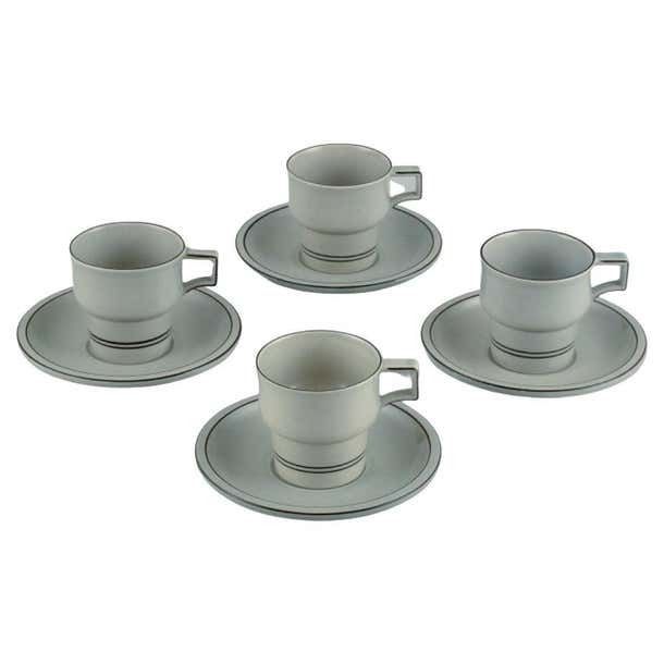 Jens Harald Quistgaard Bing And Grøndahl Colombia Four Coffee Cups With Saucers