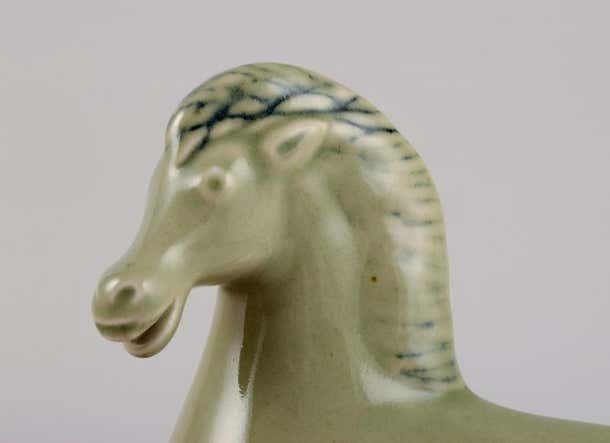 Stig Lindberg (1916 1982) For Gustavsberg Horse Figurine In Glazed Stoneware photo for sale
