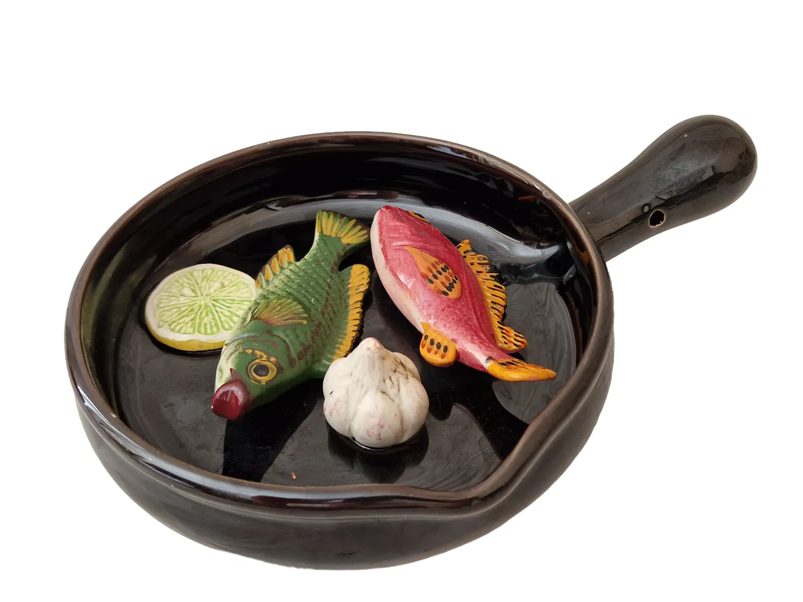 Mid Century Vallauris Majolica Palissy Fish Plate photo buy