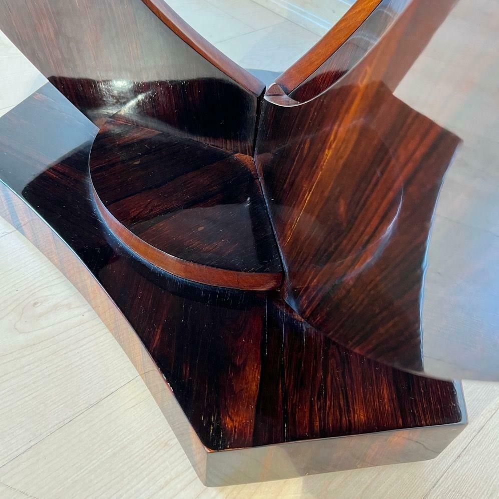 photo furniture Art Deco Round Side Table, Rosewood Veneer, France Circa 1930