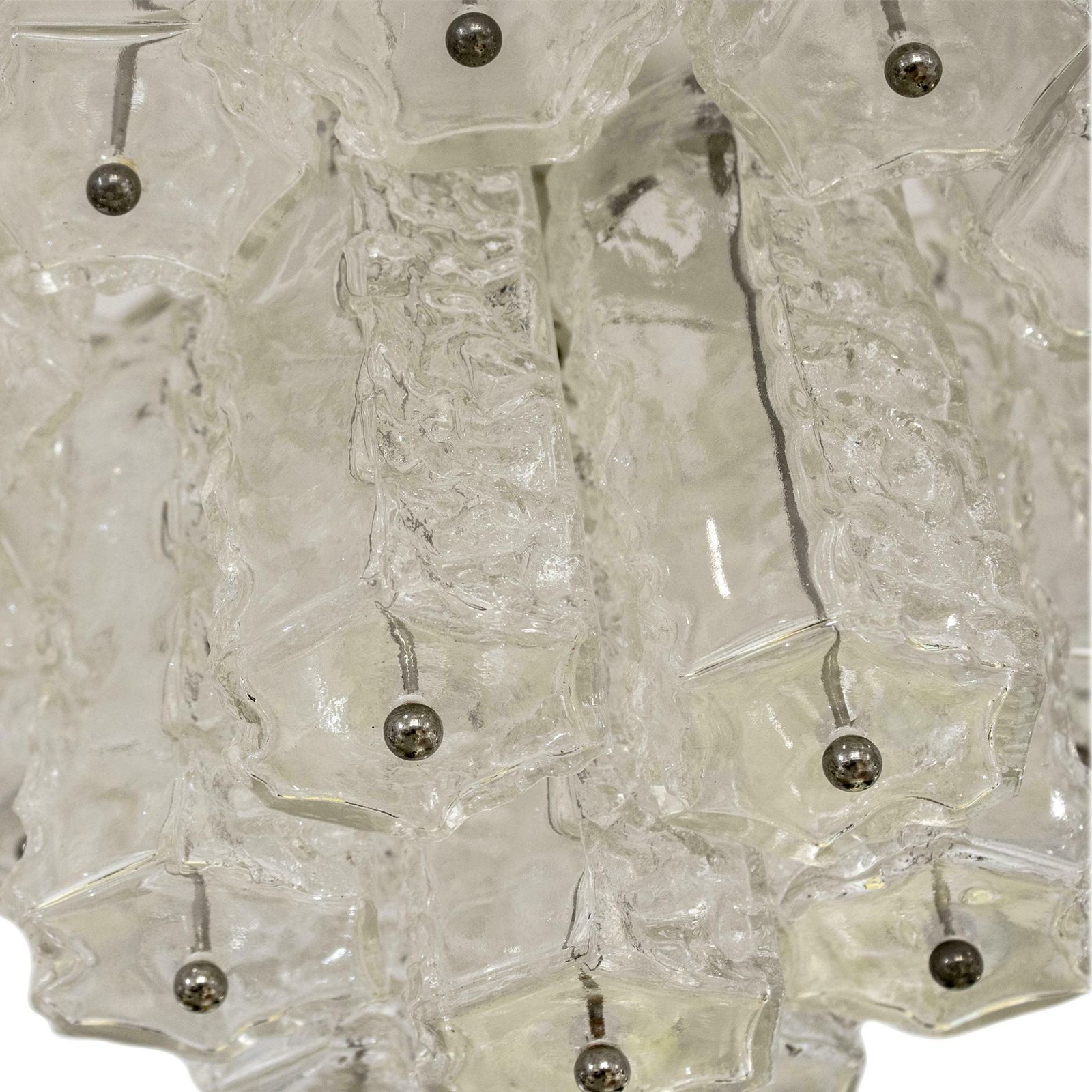 Mid Century Modern Handcrafted Venini Glass Chandelier, Italy, 1960 photo for sale