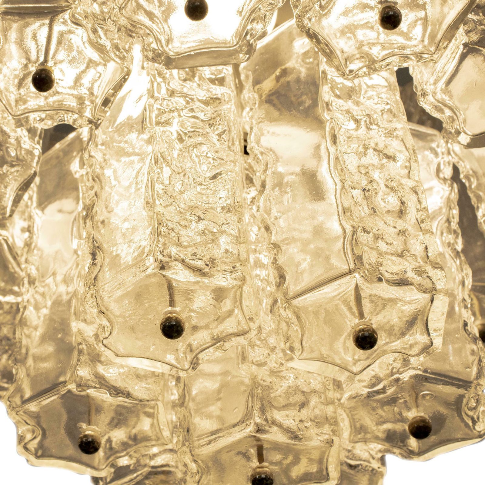 Mid Century Modern Handcrafted Venini Glass Chandelier, Italy, 1960 photo Lighting