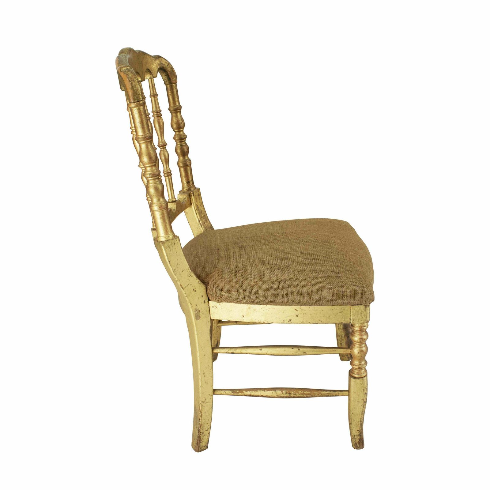 Gold Leaf Tiffany , Chiavari Style Chair, France, 1960s photo Furniture
