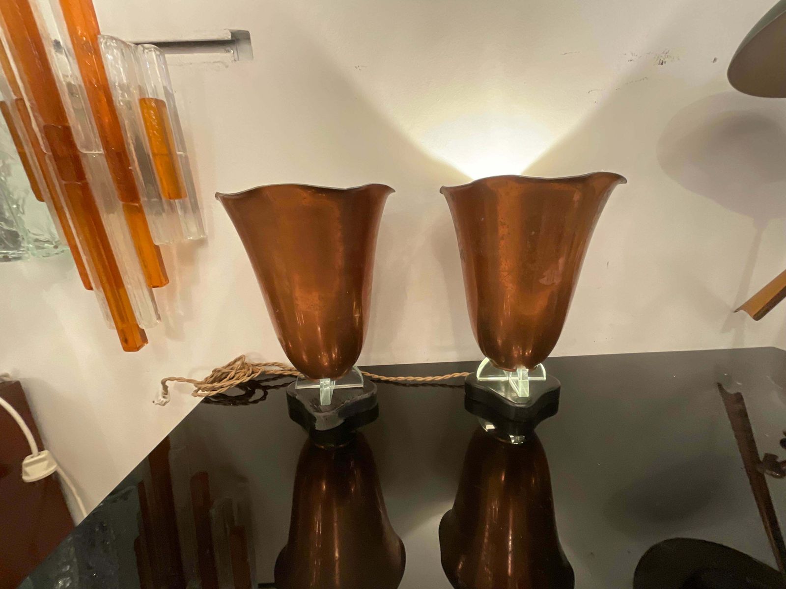 Lighting Fontanarte   Pietro Chiesa   Illuminator Art Decó Couple   1930  XX Century photo