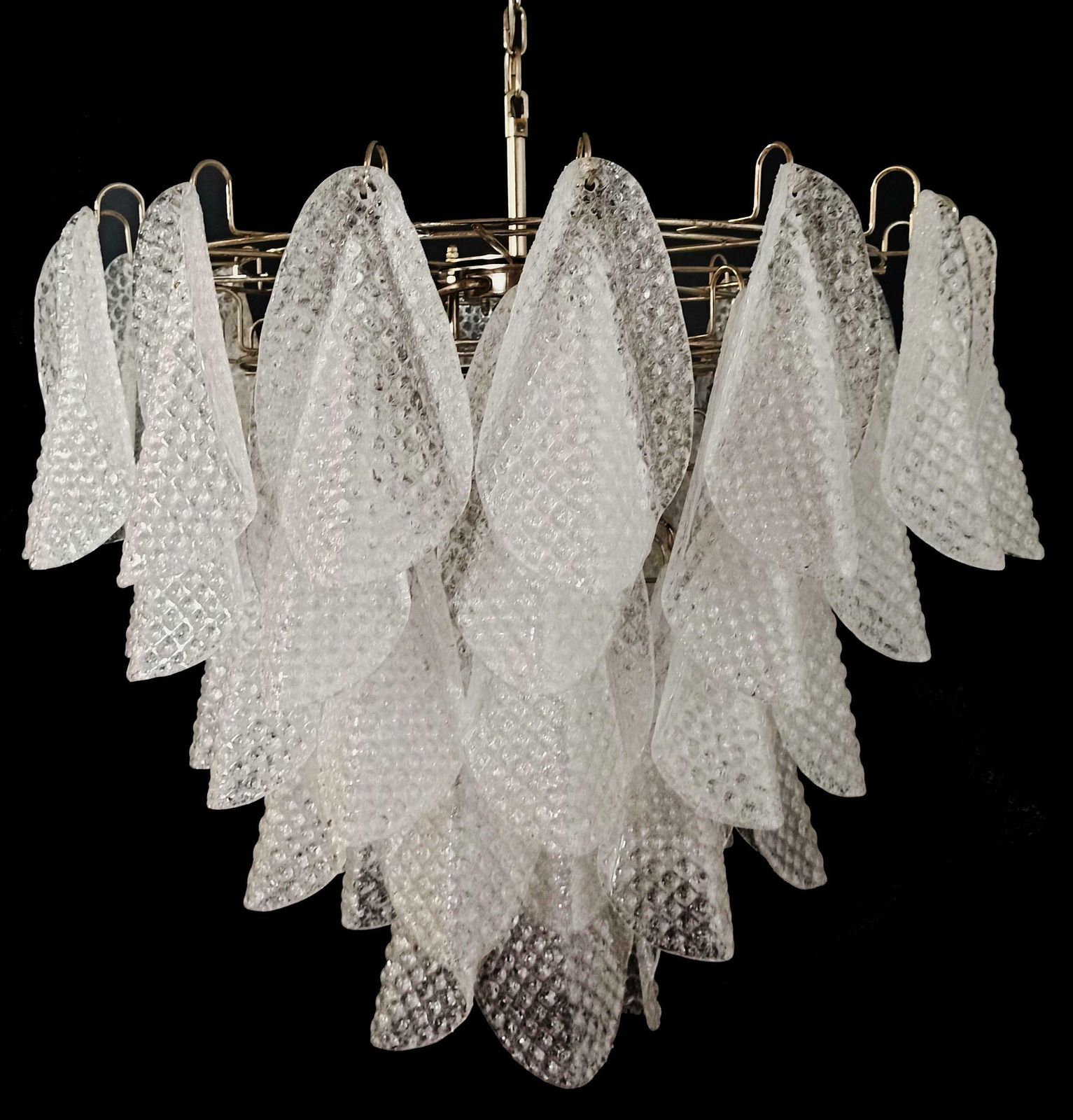 Beautiful Italian Vintage Murano Chandelier  57 Glass Rondini photo for sale