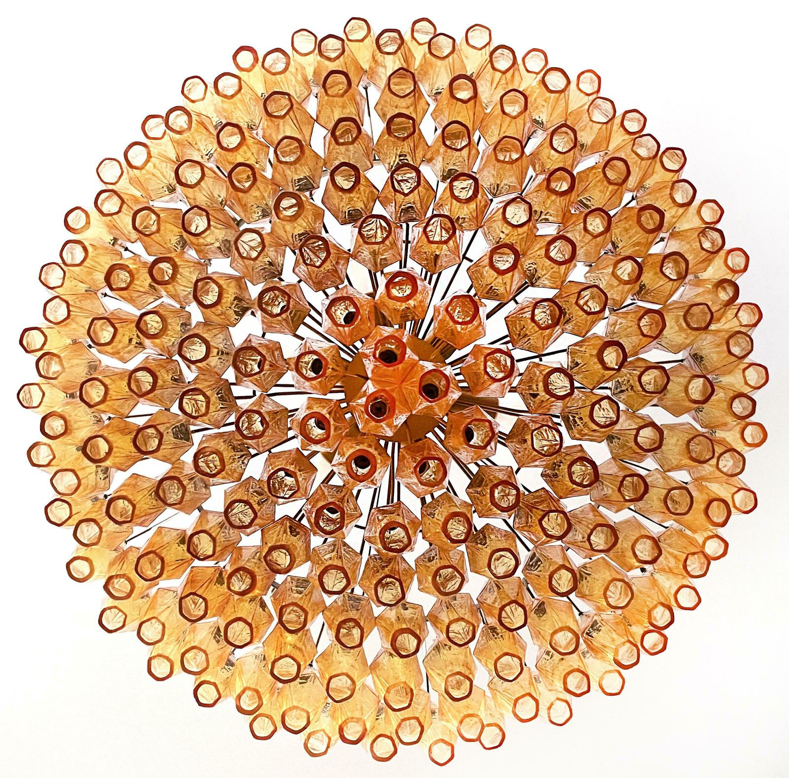 Majestic Murano Glass Chandeliers  185 Amber Poliedri photo buy