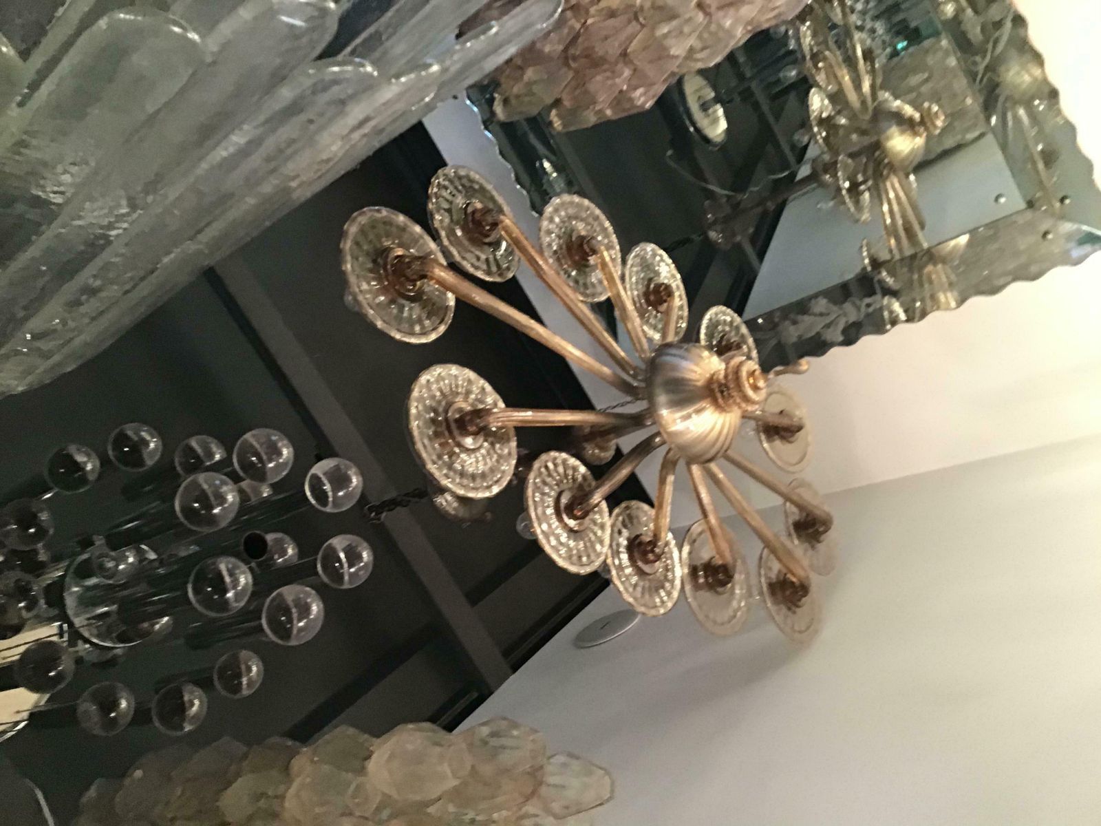 Venini Oval Murano Glass Chandelier 12 Light, 1930, Italy photo for sale