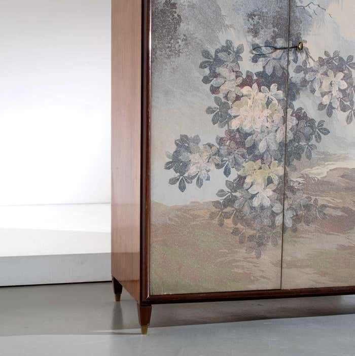 Wooden Wardrobe In The Style Of Arredamenti Borsani Varedo From The 1950s photo for sale