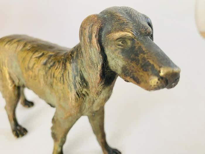 Antique Vienna Bronze Sculpture Of A Dog In Jules Moigniez Style, France, 1880 photo buy