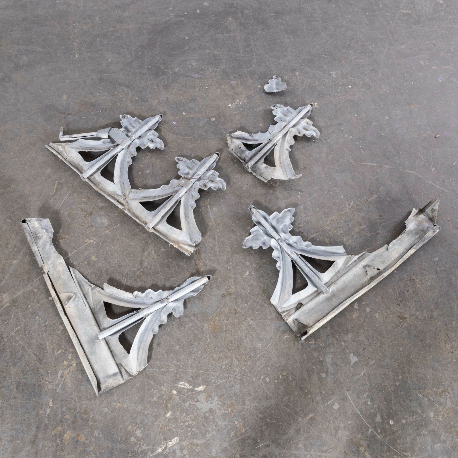 1920’s French Decorative Zinc Roof Edging Panels – Set photo buy