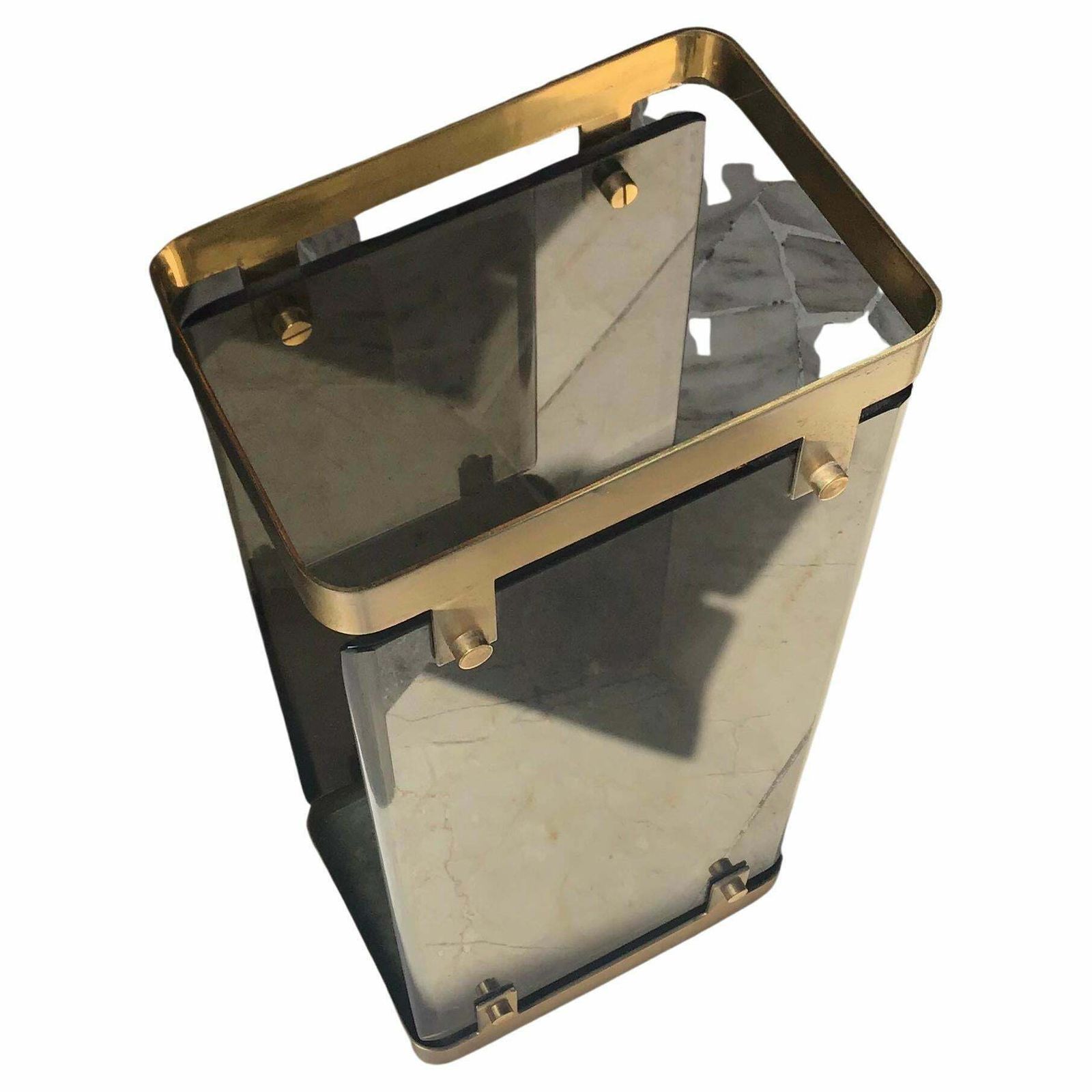 Fontana Arte Umbrella Stand Brass Glass 1955 Italy