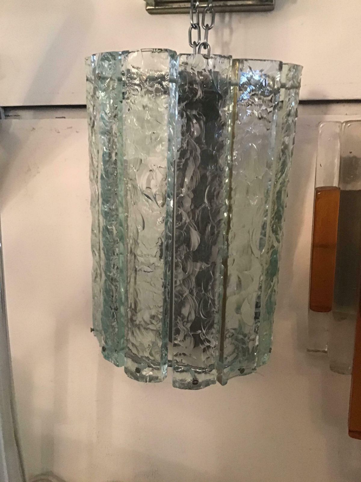 Max Ingrand Fontana Arte N 4 Sconces Glass Metal Crome 1960 Italy photo 3491.0