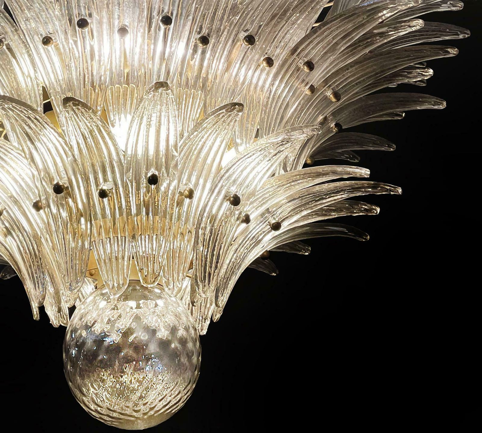Lighting Beautiful Italian Leaves Chandeliers Murano photo