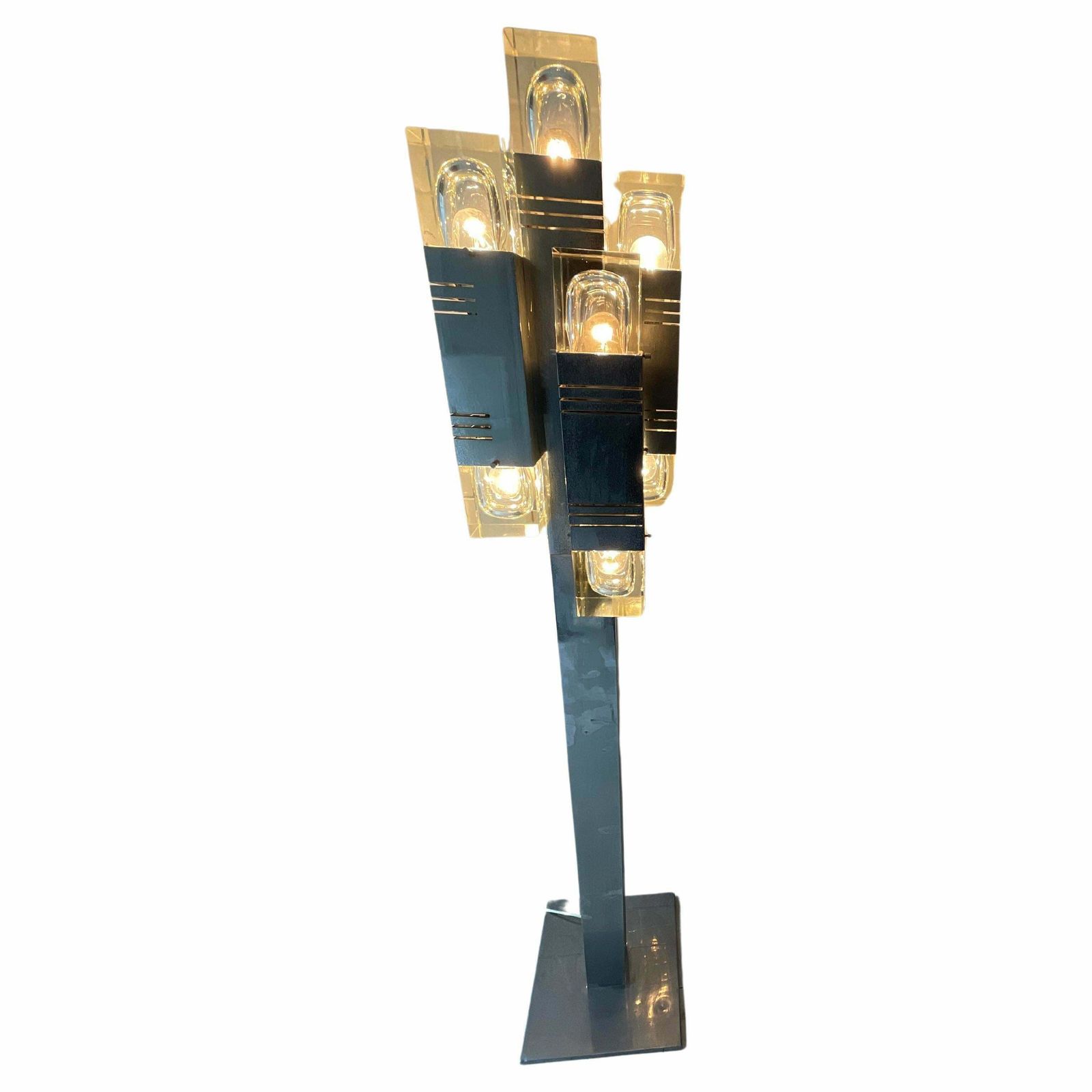 Gaetano Scolari   Floor Lamp From The 70s With Murano Glass