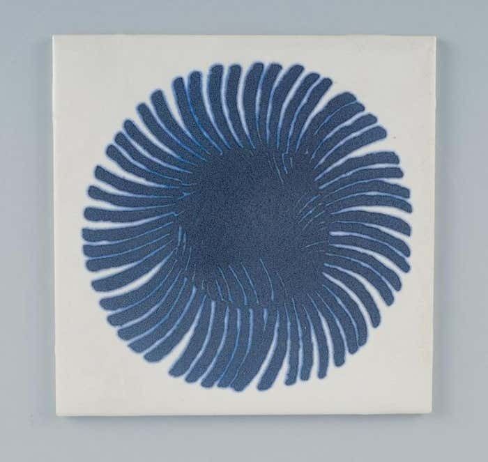 Royal Copenhagen, Four Tiles With An Abstract Motif. Mid 20th Century. photo furniture