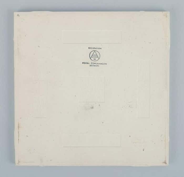 Royal Copenhagen, Four Tiles With An Abstract Motif. Mid 20th Century. photo Home Fixtures